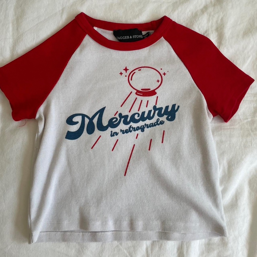 Princess Polly Jagger & Stone Mercury in Retrograde baseball tee